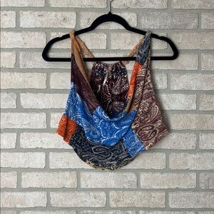 Free People Bandana Scoop Tank- Size XL